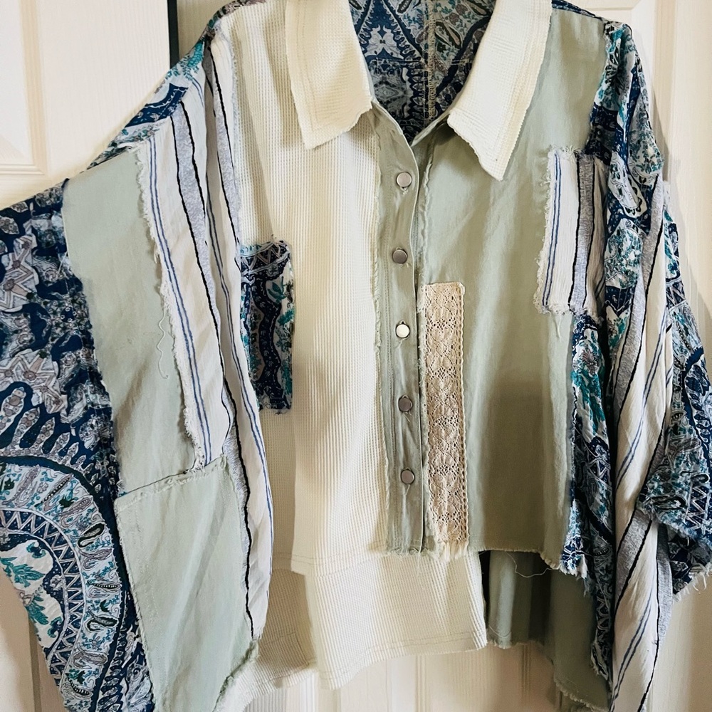 POL Multicolor Patchwork Shirt - image 3